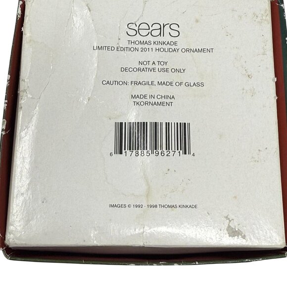 Thomas Kinkade 2011 Limited Edition Holiday Ornament Box Sears Christmas House - Picture 7 of 7